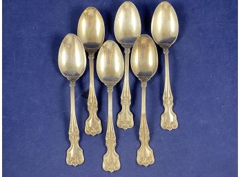 Six Sterling Silver Spoons, Personalized - Lot 1