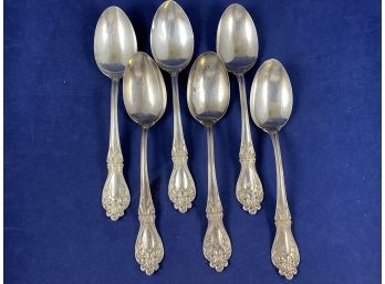 Six Sterling Silver Spoons, Personalized - Lot 2