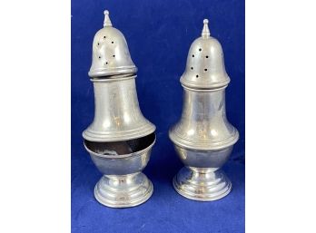 F.B. Rogers Silver Co Sterling Silver Salt And Pepper Shaker - One Is Badly Damaged