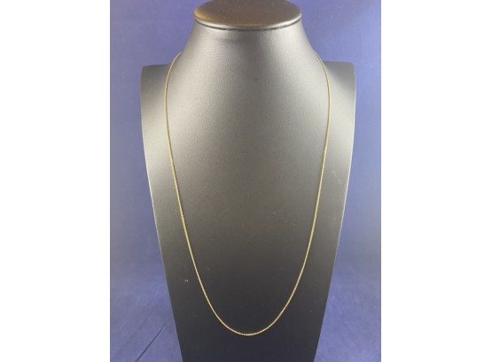18K Yellow Gold Chain Necklace, 24'