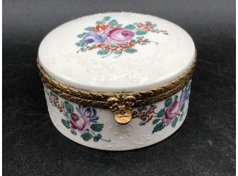 Limoge Style Box, Hand Painted, Made In France