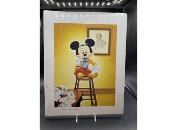 Disney Limited-Edition Print Of Mickeys Official 70th Birthday Portrait, Signed And Numbered With COA