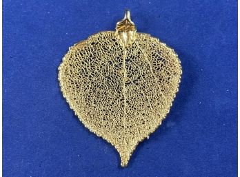 18K Yellow Gold Dipped Leaf