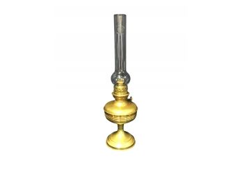 French Alps Brass Table Oil Lamp