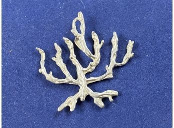 Sterling Silver Coral Shaped Pendant