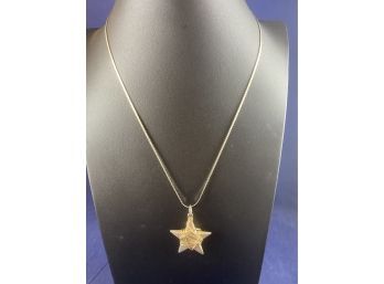 Sterling Silver Chain With Star Pendant,  18'