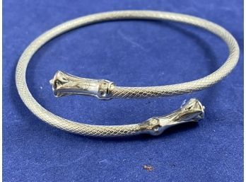 Sterling Silver Cable Adjustable Bangle Bracelet
