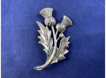 Danecraft Sterling Silver Thisle Pin Brooch, Signed