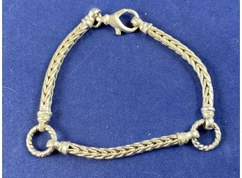 Sterling Silver Wheat Pattern Bracelet, 7.5'