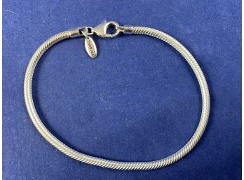 Sterling Silver Snake Bracelet, 8'