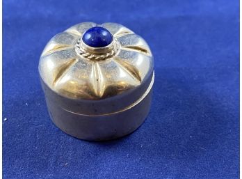 Sterling Silver Box With Blue Lapiz Stone