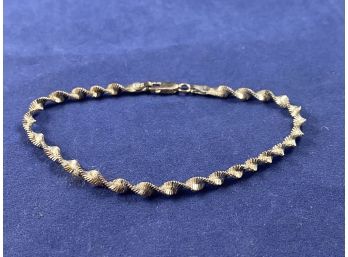 Sterling Silver Twisted Herringbone Bracelet, 7.25'