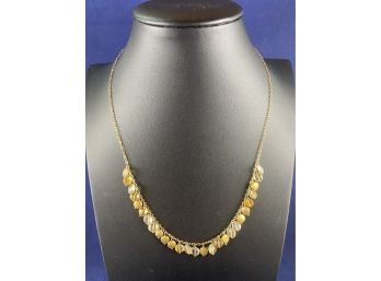 Vermilli, Gold Over Sterling Silver Necklace With Crystals, 18'
