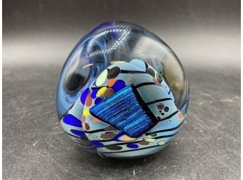Dichroic Glass Paperweight, Rita Kay  Signed