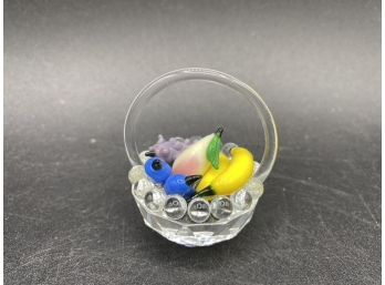 Miniature Crystal And Glass Friut Bowl