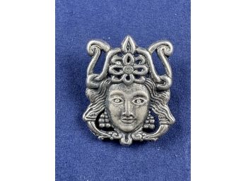 Budda Sterling Silver Pendant Pin Brooch