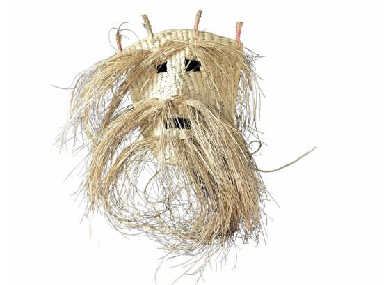 Tribal Inspired Basket Weave Grass Mask
