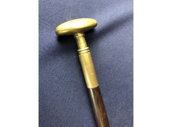 Swagger Walking Stick Of Wood And Bronze Trims