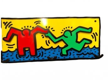 From The Estate Of Keith Haring Pop Art Three-hook Wall Hanger