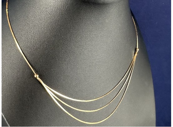 14K Yellow Gold Necklace, 14'