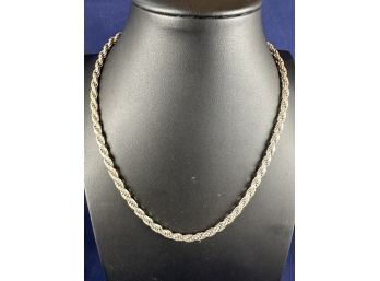 Sterling Silver Thick Rope Chain Necklace, 18'