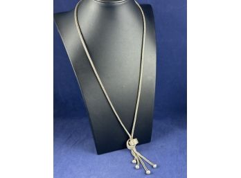 Sterling Silver Knot Necklace, 24'