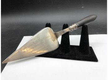 1901 Washington University Commemorative Trowel/pie Server In Stainless Steel And Wood