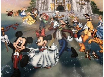 The Happiest Celebration On Earth Disney Authenticated Poster With Embossement