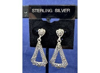 Sterling SIlver Vintage Fillagree Earrings
