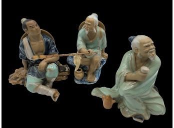 Lot Of Three (3) Miniature Chinese Ceramic Figurines