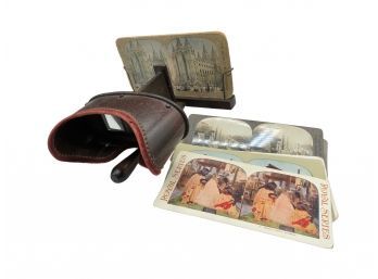 Antique Stereoscope With Ten (10) Slides