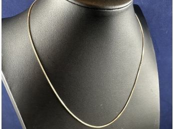 Gold Over Sterling SIlver Box Chain, Made In Italy, 16'
