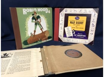 Rare Collectible Vintage: 78 RPM  Vinyl Recordings Of Children Books And Tales