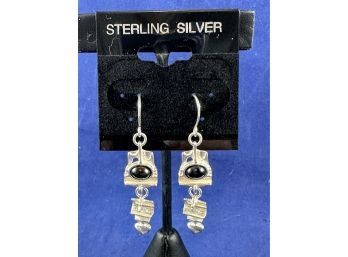 Sterling SIlver & Black Onyx Earrings