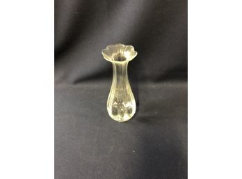 Vintage Orrefors Anemone Crystal 7' Tall Flared Edge Vase Made In Sweden