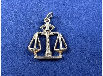 14K Yellow Legal Scales Of Justice Pendant