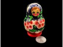 Lot 1 Of Hand-painted Wooden Nesting Dolls