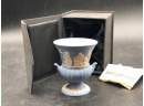 Classically Decorated Wedgwood Mini Urn With Original Gift Box And Certificate