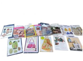 Lot Of 12 Vintage Patterns  - Aprons, Handbags, Ornaments, Pillows And Curtains
