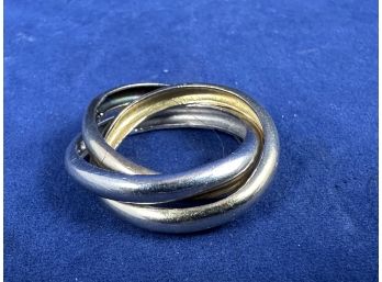 Sterling Silver Triple Band Ring, Size 5.5