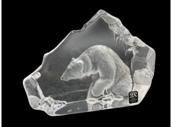 Mats Jonasson Full Lead Polar Bear Crystal