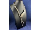 UNOde50 Feather Collar Y Necklace - Silver Tone - New In Bag
