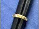 18K Yellow Gold And Diamond Band Ring, Size 4
