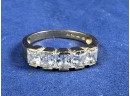 14K Yellow Gold And Diamonique Cubic Zirconia Ring, Size 8