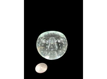 Art Glass,  Crystal Clear Ball Bubbles Paperweight