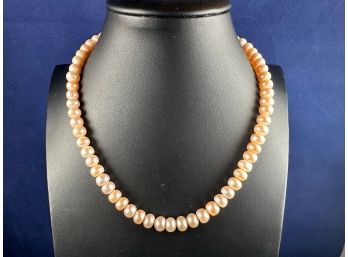 Freshwater Pearl Necklace, 8-9mm - New In Bag With Tag