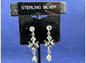 Sterling Silver & Moonstone Dangle Earrings