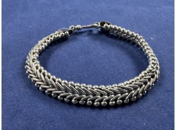 Sterling Silver Wheat Pattern Bracelet, 7'