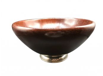 Watrous Wooden Bowl With Weighted Reinforced Sterling Silver Base