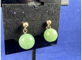 Jade Ball Earrings